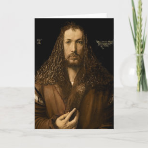 Tarjeta Autoretrato a la edad de veintiocho años, 1500