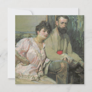 Tarjeta Autoretrato con esposa (por Frantisek Kupka)