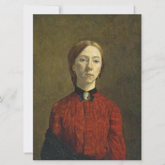 Tarjeta Autoretrato (de Gwen John) (Anverso)