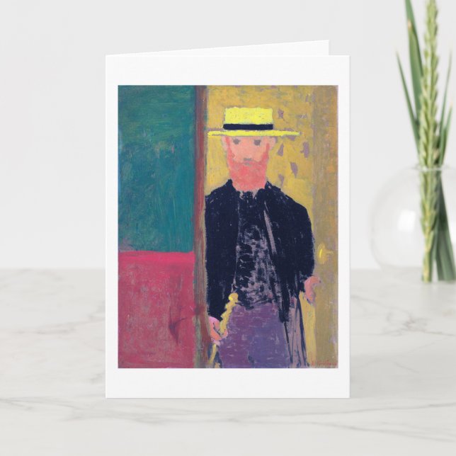 Tarjeta Autoretrato (hombre con barba), Edouard Vuillard (Anverso)