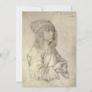 Tarjeta Autorretrato a los 13 años por Albrecht Durer