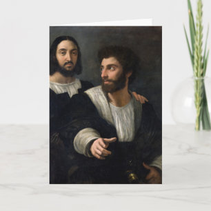 Tarjeta Autorretrato con un amigo