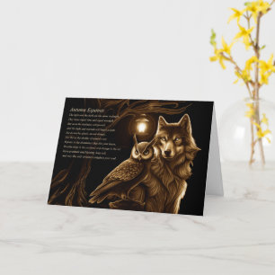 Tarjeta Autumn Equinox Blessl and Wolf