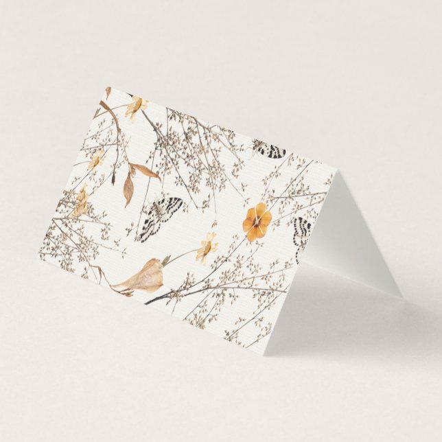 Tarjeta Autumn Floral Butterfly Folded Card (Reverso)