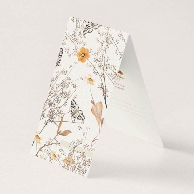 Tarjeta Autumn Floral Butterfly Folded Card (Anverso)
