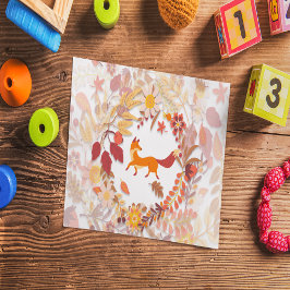 Tarjeta Autumn Fox wreath