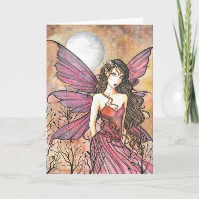 Tarjeta Autumn Gothic Fairy Card de Molly Harrison (Anverso)