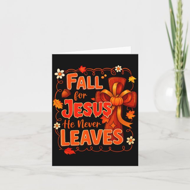 Tarjeta Autumn Jesus My Favourite Season Fall Christian Th (Anverso)
