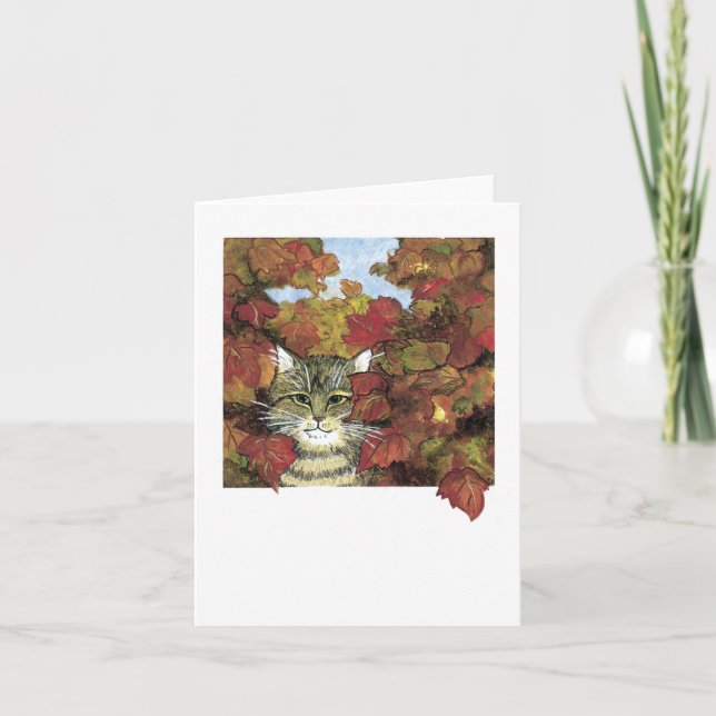 Tarjeta Autumn Kitty (Anverso)
