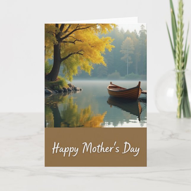 Tarjeta Autumn Lake Mothers Day Scene Card (Anverso)