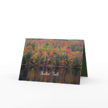 Autumn Leaves Fall Color Scene Greeting Card
