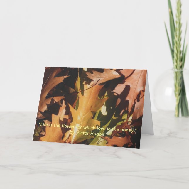 Tarjeta Autumn Leaves Inspirational Greeting Card (Anverso)