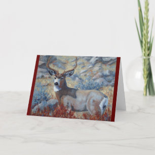 Tarjeta Autumn Majesty Buck Deer Bella Artes