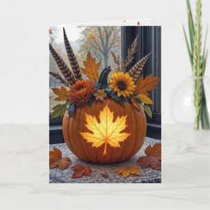 Tarjeta Autumn Pumpkins Bouquet