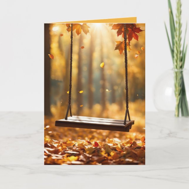 Tarjeta Autumn Swing (Anverso)