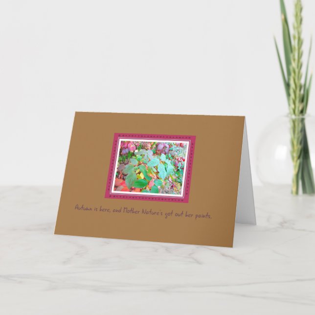 Tarjeta Autumn Vine Tangle & Berries "Gallery Walk" (Anverso)