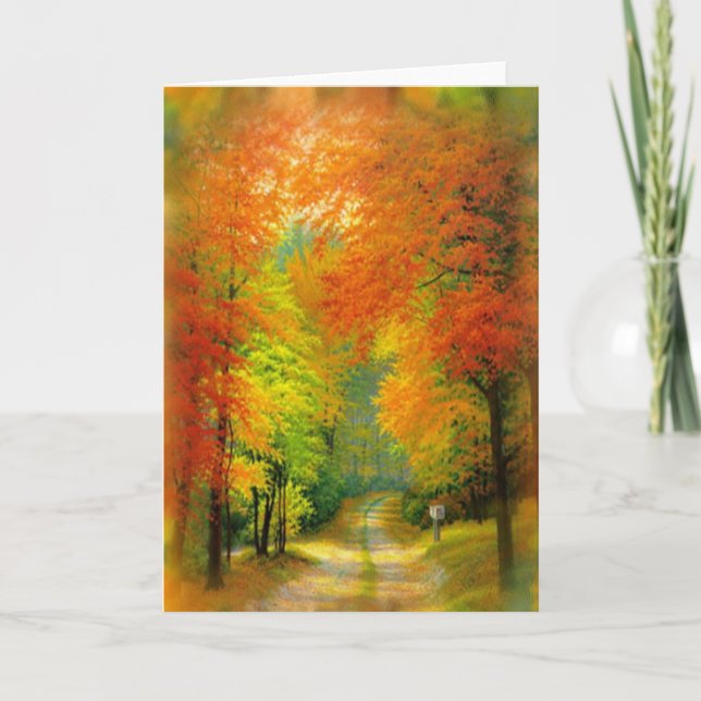 Tarjeta Autumn Walk Card (Anverso)