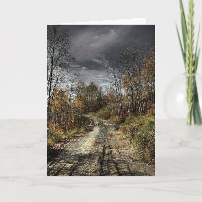 Tarjeta Autumns Road (Anverso)