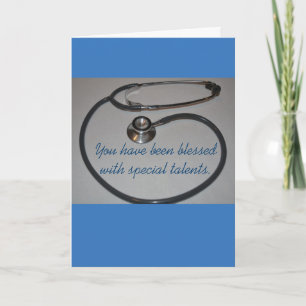 Tarjeta auxiliar de la graduación del médico del