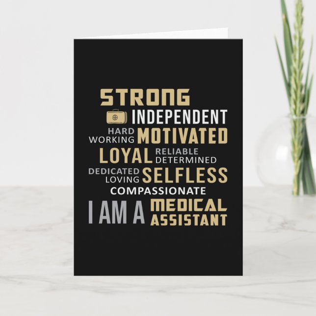 Tarjeta Auxiliar Médico Auxiliar Médica Enfermera Funny (Anverso)