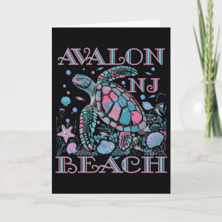Tarjeta Avalon Beach Nj Turtle Lover Colorful Beach Souven