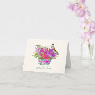 Tarjeta Ave de flores