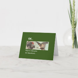 Tarjeta Ave divertida de Acción de Gracias