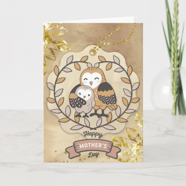 Tarjeta Ave divertida feliz día de la madre (Anverso)