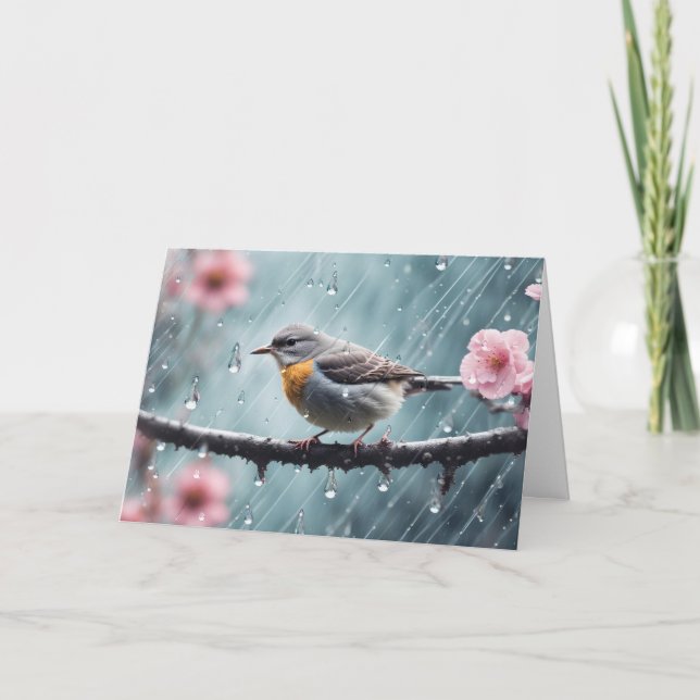 Tarjeta Ave en la simpatía por la lluvia (Anverso)