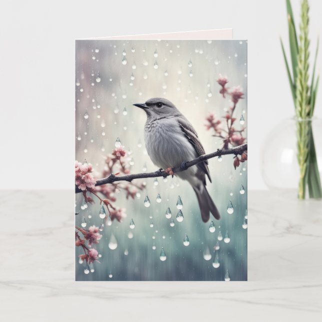 Tarjeta Ave en la simpatía por la lluvia (Anverso)