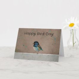 Tarjeta Ave Lover Birder Whimsical Pun Funny Cumpleaños