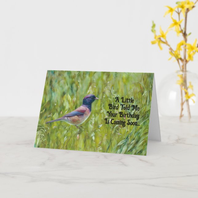 Tarjeta Ave Lover Cute Bird Birday Card Friend (flor amarilla)