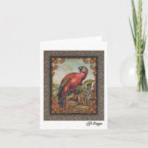 Ave Notecard de arte textil