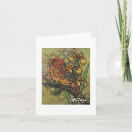 Tarjeta Ave Notecard de arte textil