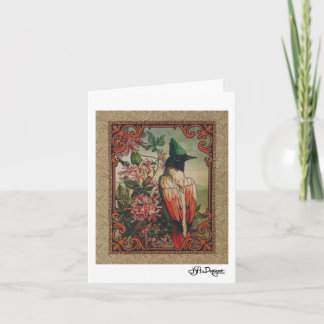 Tarjeta Ave Notecard de arte textil