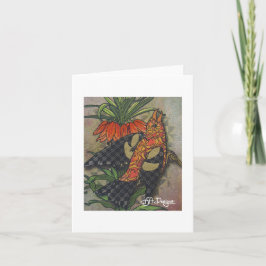 Tarjeta Ave Notecard de arte textil