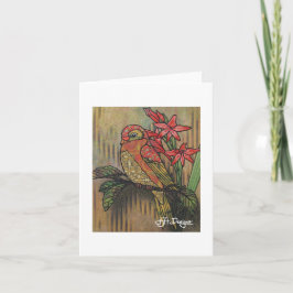 Tarjeta Ave Notecard de arte textil