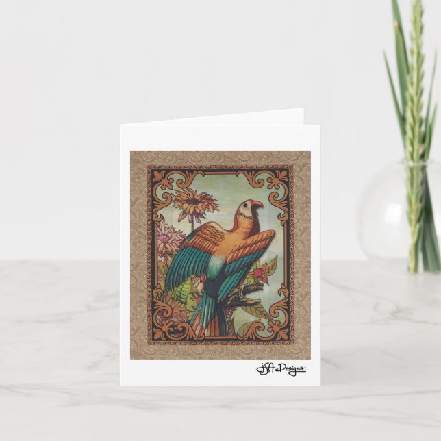 Tarjeta Ave Notecard de arte textil (Anverso)