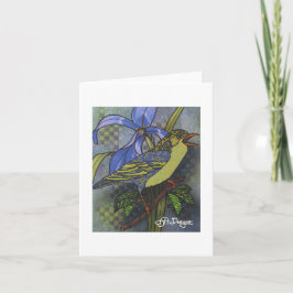 Tarjeta Ave Notecard de arte textil