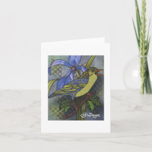 Tarjeta Ave Notecard de arte textil