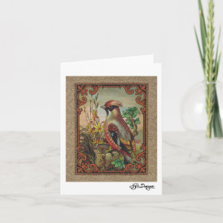 Tarjeta Ave Notecard de arte textil