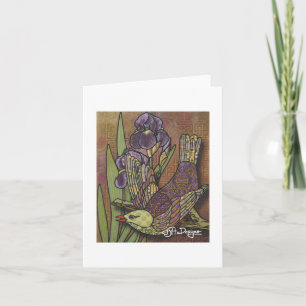Tarjeta Ave Notecard de arte textil