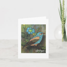 Tarjeta Ave Notecard de arte textil