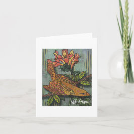 Tarjeta Ave Notecard de arte textil
