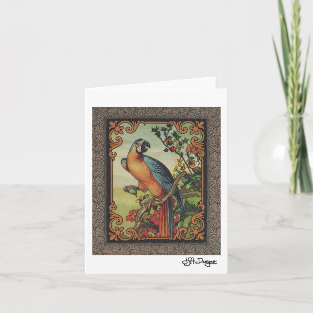 Tarjeta Ave Notecard de arte textil (Anverso)