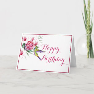 Tarjeta Ave tropical personalizada