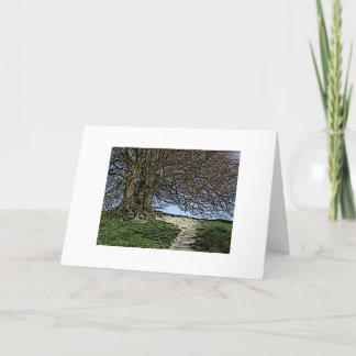 Tarjeta Avebury, Wiltshire, Inglaterra. Árbol y