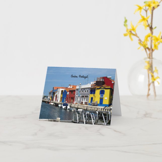 Tarjeta Aveiro, Portugal (flor amarilla)