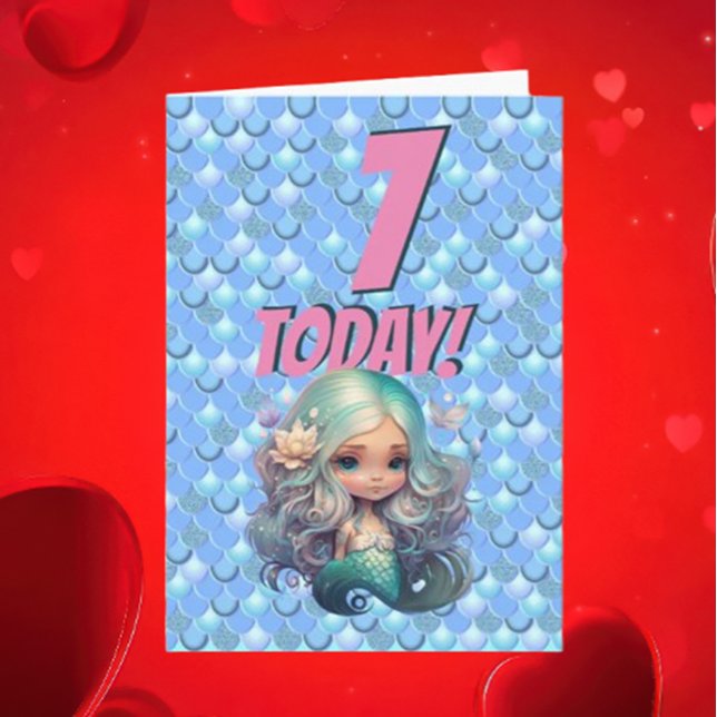 Tarjeta Aventura de cumpleaños de Sirena (Dive into the Magic of a Custom Mermaid Birthday!)