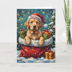 Tarjeta Aventura de Labrador Retriever en la Bolsa de Sant